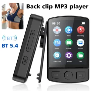 Portable Sport Clip Mini Walkman 1.8-inch MP3 player Bluetooth 5.2 MP4 music player supports e-books/recorders/FM radios/clocks