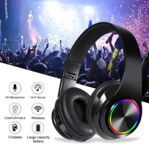 Bluetooth Headset Foldable Headphones HiFi Stereo Earphone With Mic Support SD Card FM For Xiaomi Iphone Sumsamg Phone Gift
